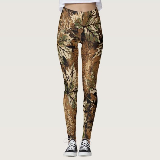 Wald-Tarnmuster Leggings (Vorderseite)