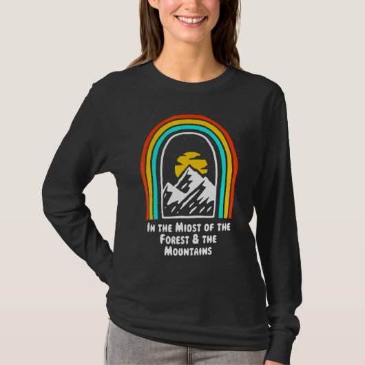 Wald & The Mountain Camping Wandern T-Shirt (Vorderseite)