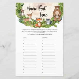 Wald Tiere Grün Name, dass Tune