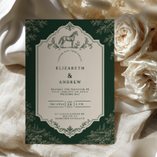 Wald-Toile-Reiterhochzeit Einladung