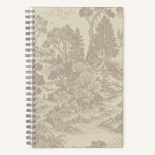 Wald-Toilette Waldtiere Vintage Botanik Notizblock