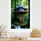 Wald Treehouse Poster (Küche)