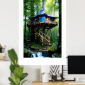 Wald Treehouse Poster (Heimbüro)