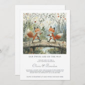 Wald Twins Kinderdusche Einladung (Vorne/Hinten)