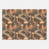 Wald-Umschlagpapier für Pilze Geschenkpapier Set (Vorderseite 3)