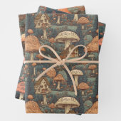 Wald-Umschlagpapier für Pilze Geschenkpapier Set (Beispiel)