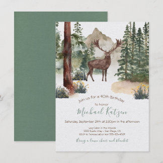 Wald- und Aquarellwald - Einladung zum Geburtstag