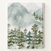Wald und Berge Rustikale Wasserfarbe Notizblock (Rückseite)