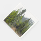 Wald- und Bergszene Napkin Serviette (Ecke)