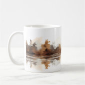 Wald und Fluss im Brush-Stil Kaffeetasse (Links)