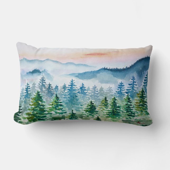 Wald und Gebirge Lendenkissen (Vorderseite)