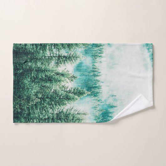 Wald und Nebel Badhandtuch Set (Handtuch)