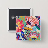 Wald und Rosen Button (Vorne & Hinten)