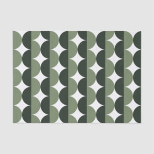 Wald und Sage Green Mitte Jahrhundert Moderne Wavy Seidenpapier