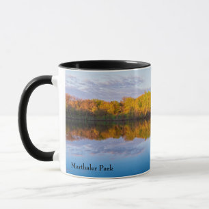 Wald und Sonnenaufgang der Teiche im Marthaler Par Tasse