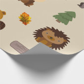Wald- und Waldbebenwapppapier Geschenkpapier (Ecke)