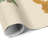 Wald- und Waldbebenwapppapier Geschenkpapier (Rolleneckpunkt)