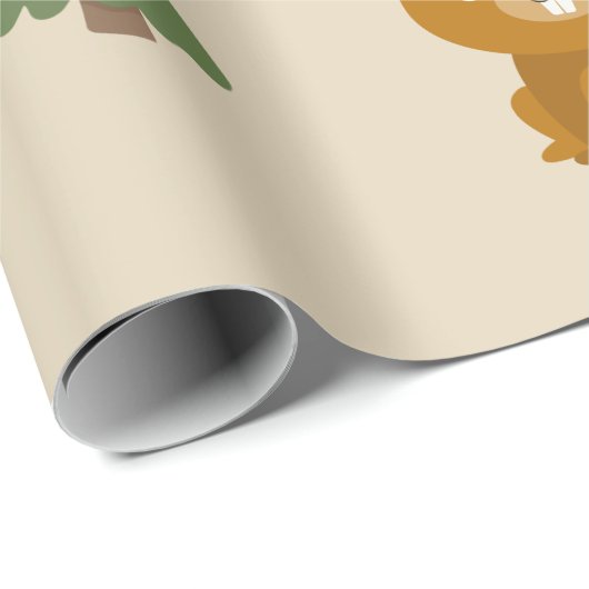 Wald- und Waldbebenwapppapier Geschenkpapier (Rolleneckpunkt)