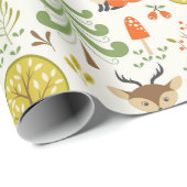 Wald- und Waldtiere  Geschenkpapier (Rolleneckpunkt)