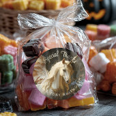 Wald Unicorn aus einem romantischen Märchen Runder Aufkleber