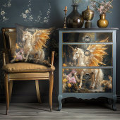 Wald Unicorn Golden Wings Wald Landschaftaufwertun Seidenpapier