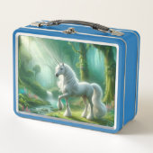 Wald Unicorn Metall Brotdose (Vorderseite)