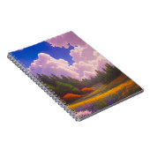 Wald unter einem Moody Cloudy Sky Notizblock (Rechte Seite)