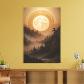 Wald unter Mondlicht Leinwanddruck (Insitu (Wohnzimmer))