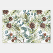 Wald-Urlaub in Aquarellwald Geschenkpapier Set (Vorderseite)