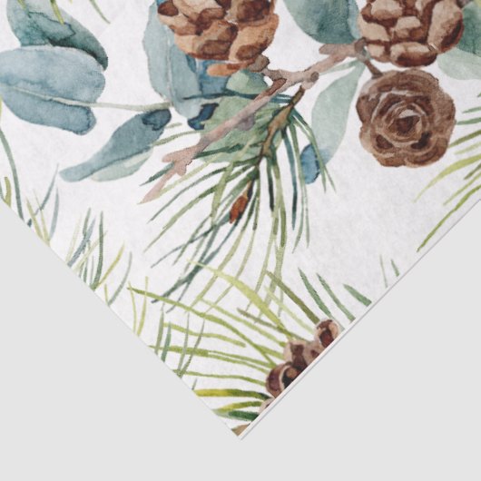 Wald-Urlaub in Aquarellwald Seidenpapier (Ausschnitt)