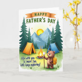 Wald Vatertag Camping Karte (Gelbe Blume)