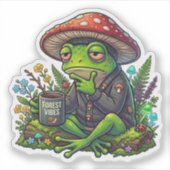 "Wald-Vibes-Frosch-Aufkleber" Aufkleber (Vorderseite)