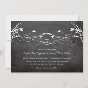 Wald Vintage Verknoteter Baum Tafel-Hochzeit Einladung