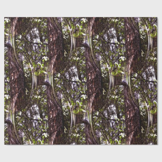 Wald von Dogwoods... Geschenkpapier (Flach)