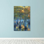 Wald von Pond Cypress Trees Leinwanddruck (Insitu (Holzboden))
