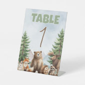 Wald-Wald-Duschtisch-Nummern-Schild Sockelschild (Vorderseite)