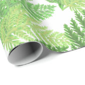 Wald Wald grüne Farne Wald Farne Geschenkpapier (Rolleneckpunkt)