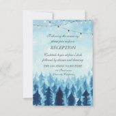 Wald, Wald, Pinienbäume Hochzeitsempfang Einladung (Vorderseite)