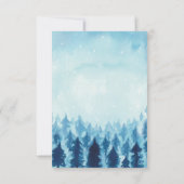 Wald, Wald, Pinienbäume Hochzeitsempfang Einladung (Rückseite)