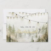 Wald, Wald, Pinienbäume, Saitenlichter Einladung (Vorderseite)