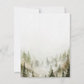 Wald, Wald, Pinienbäume, String-Probe-Dinner Einladung (Rückseite)