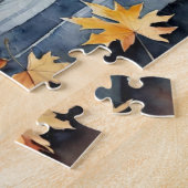 Wald Wald Wasserfarbe Eule Herbst Tier Puzzle (Seite)