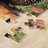 Wald Wald Wasserfarbe Igel Herbst Tier Puzzle (Seite)