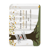 Wald / Waldfall Herbst speichern Datum Magnet (Vertikal)