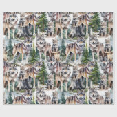 Wald-Waldpackung Geschenkpapier (Flach)