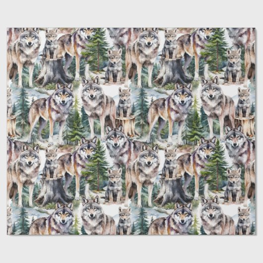 Wald-Waldpackung Geschenkpapier (Flach)