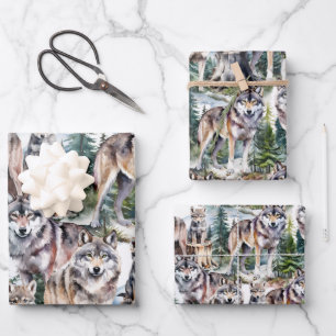 Wald-Waldpackung Geschenkpapier Set