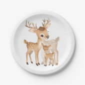 Wald-Waldtier-Baby-Party Pappteller (Vorderseite)