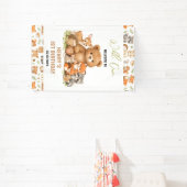 Wald-Waldtiere Wild One 1. Geburtstag Banner (InSitu)
