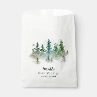 Wald-Wasserfarben-Baby-Party Geschenktütchen